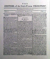 First Issue Of The Centinel Published By Pioneering Ohio Editor William Maxwell